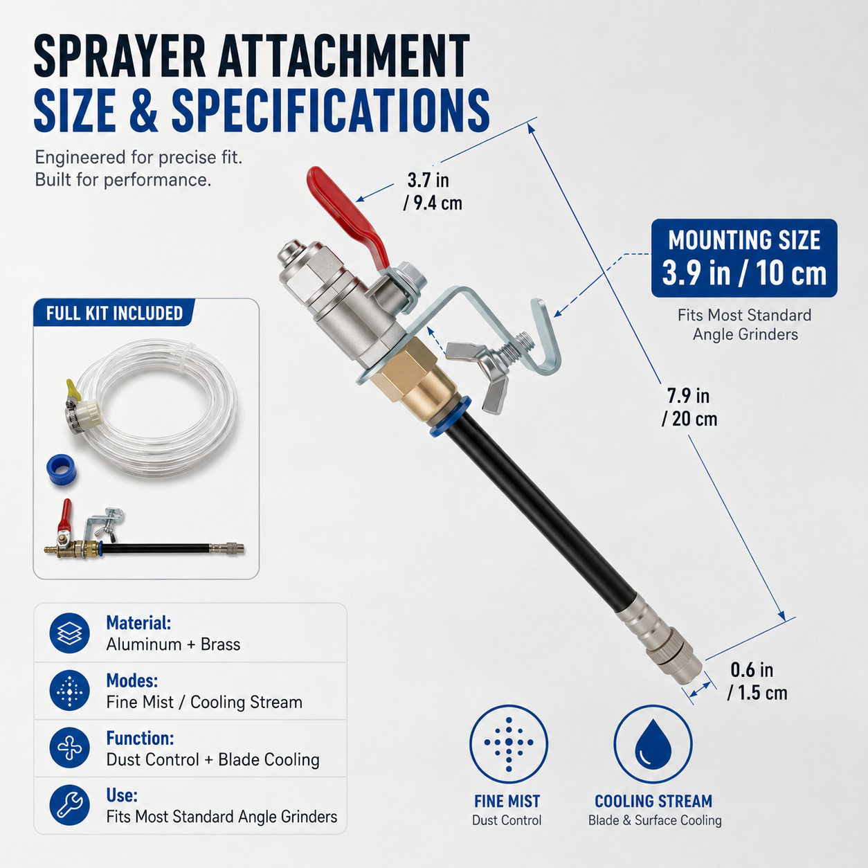 Angle Grinder Dust Remover Water Sprayer