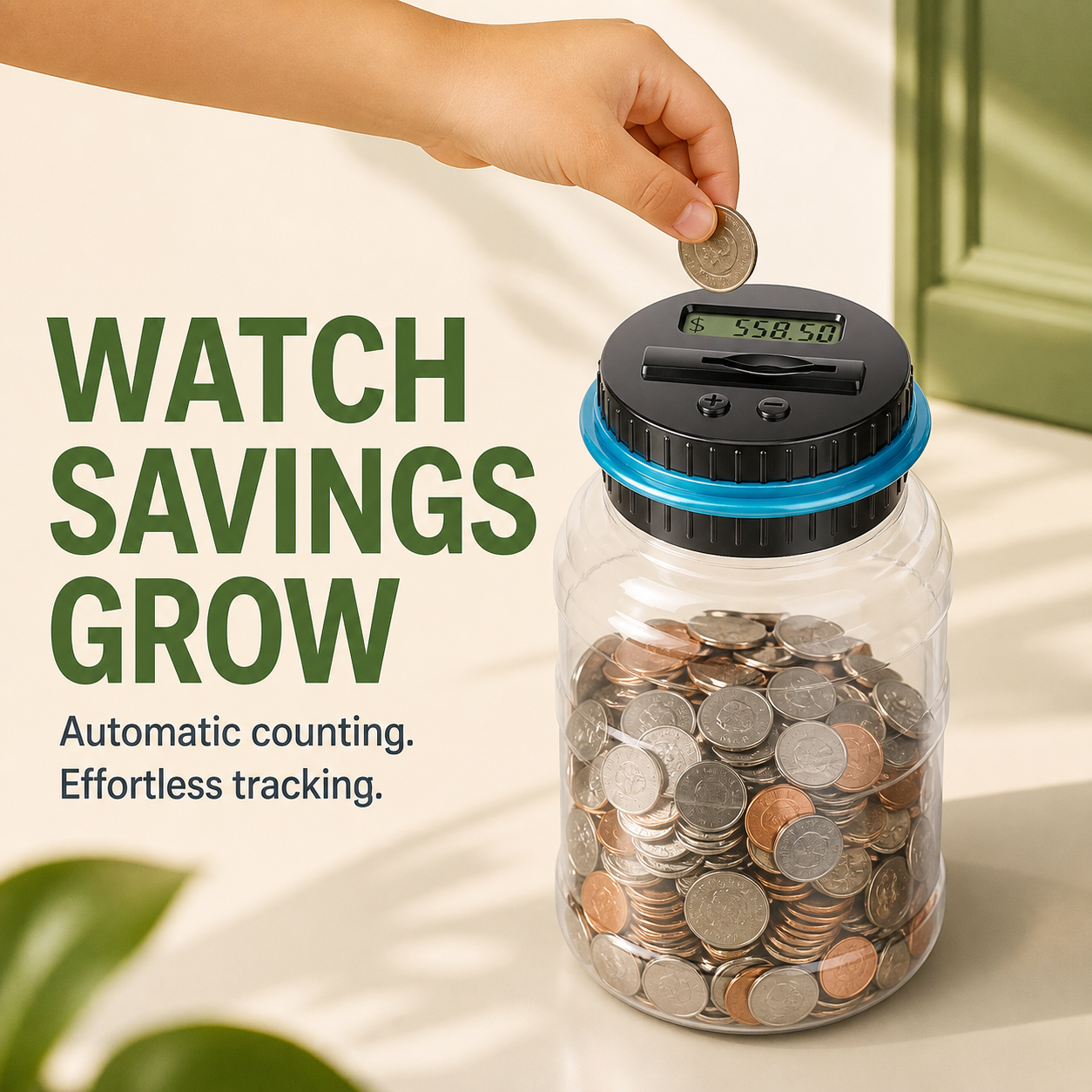 Digital Counting Coin Savings Bank