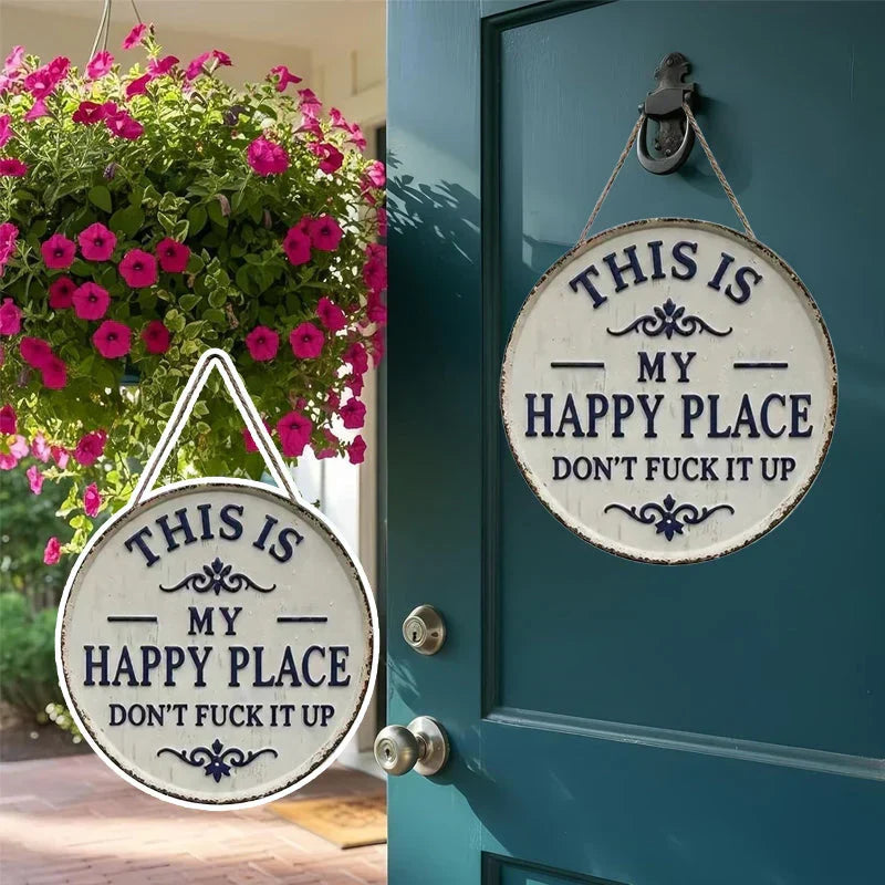 🎁For the Best Mom and Best Self! "This Is My Happy Place" Door Sign