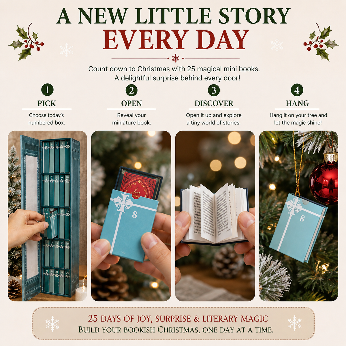 📚 42% OFF | 25-Day Mini Book Advent Calendar – Open, Read, Hang & Collect 🎄