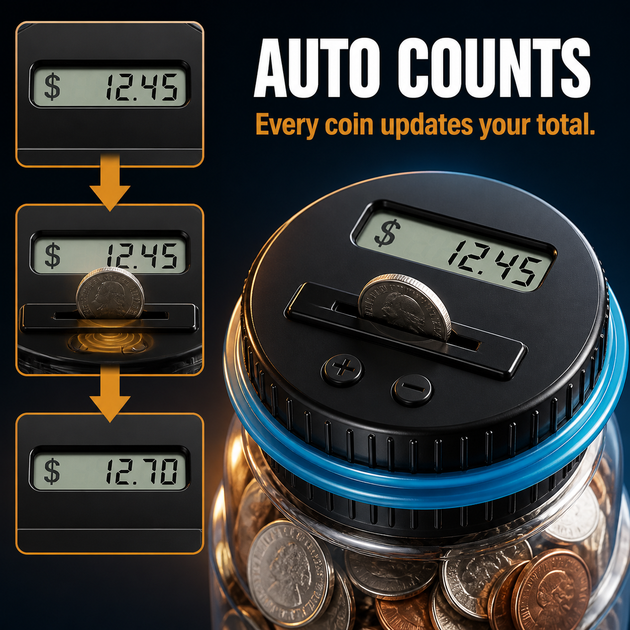 Digital Counting Coin Savings Bank