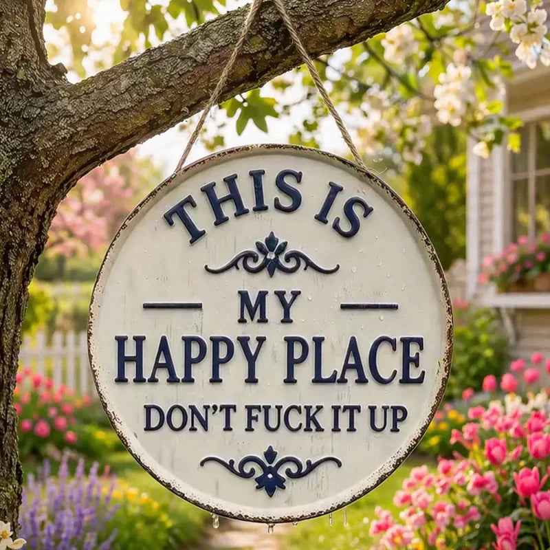 🎁For the Best Mom and Best Self! "This Is My Happy Place" Door Sign