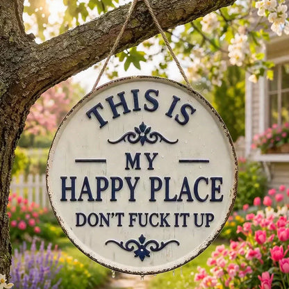 🎁For the Best Mom and Best Self! "This Is My Happy Place" Door Sign