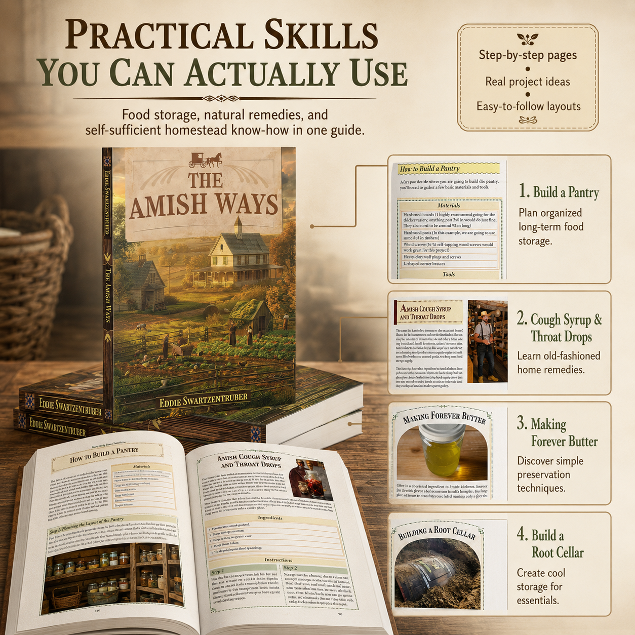 🏡 33% OFF | Practical Self-Sufficiency Guide – Traditional Skills for Food, Pantry & Homestead Living
