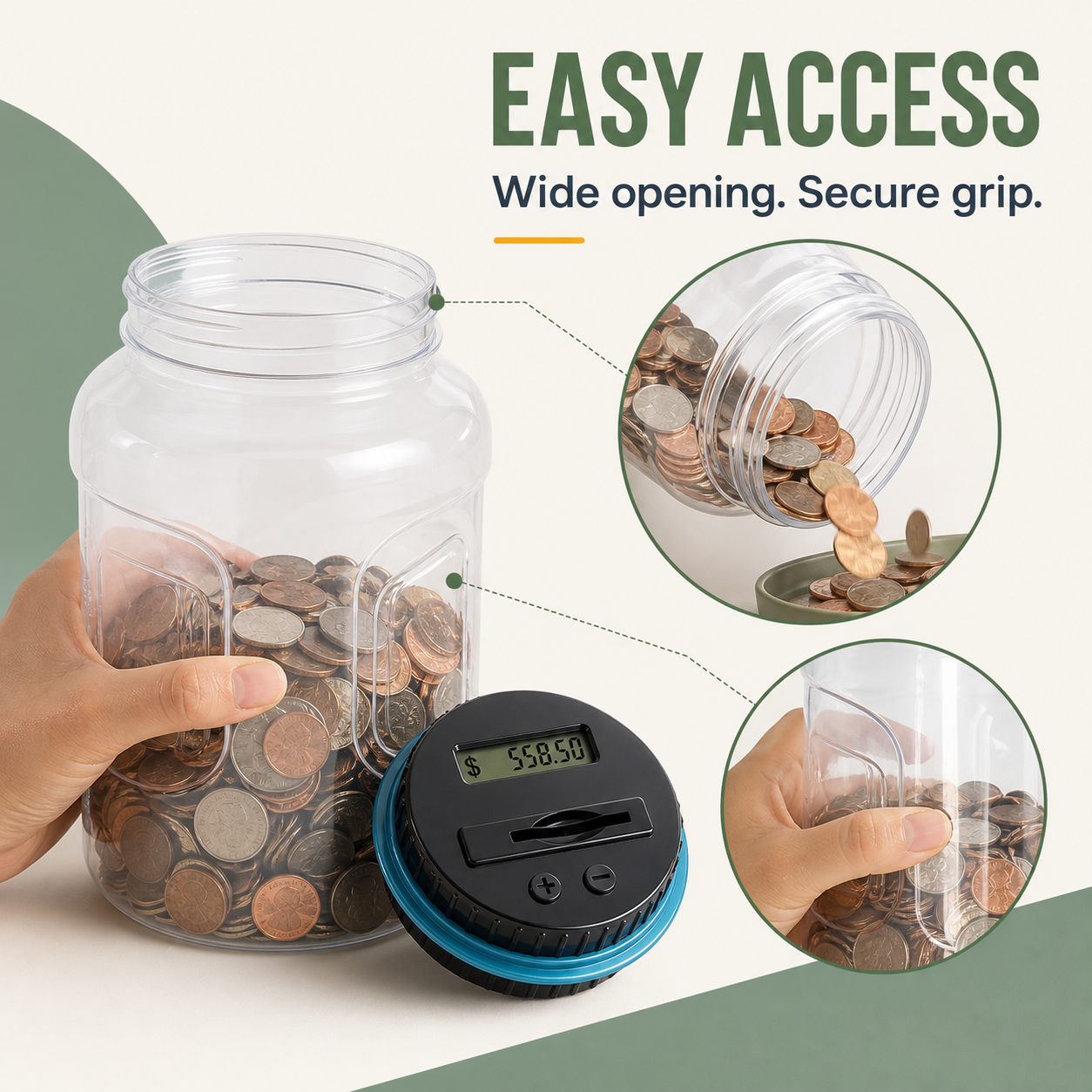 Digital Counting Coin Savings Bank
