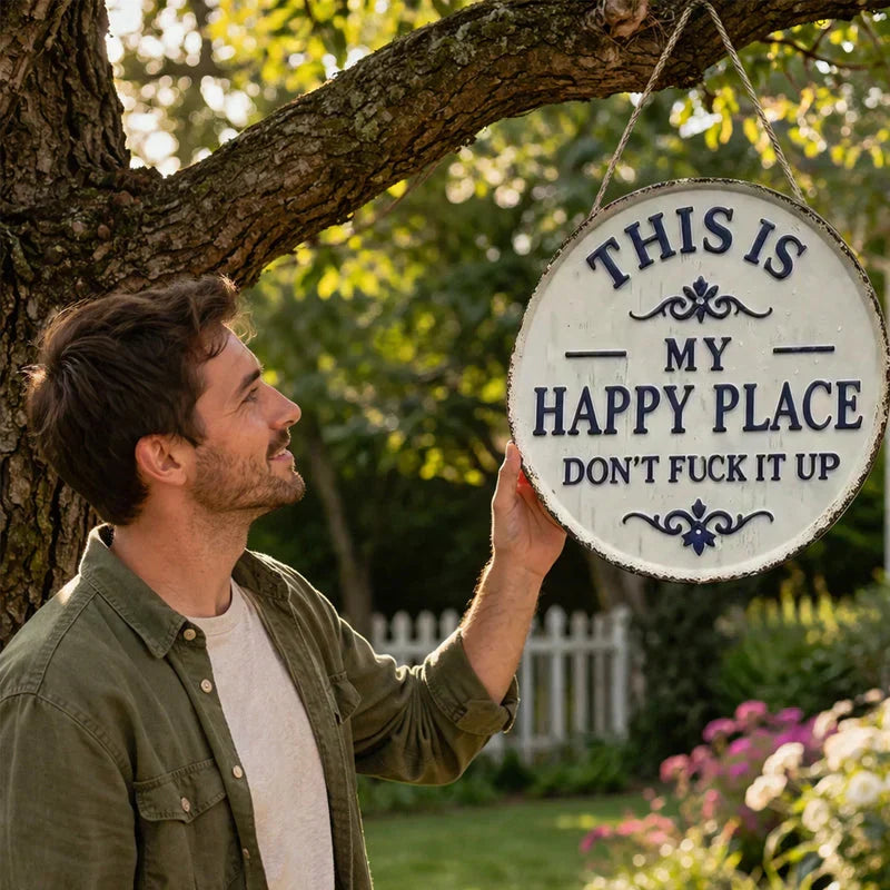 🎁For the Best Mom and Best Self! "This Is My Happy Place" Door Sign