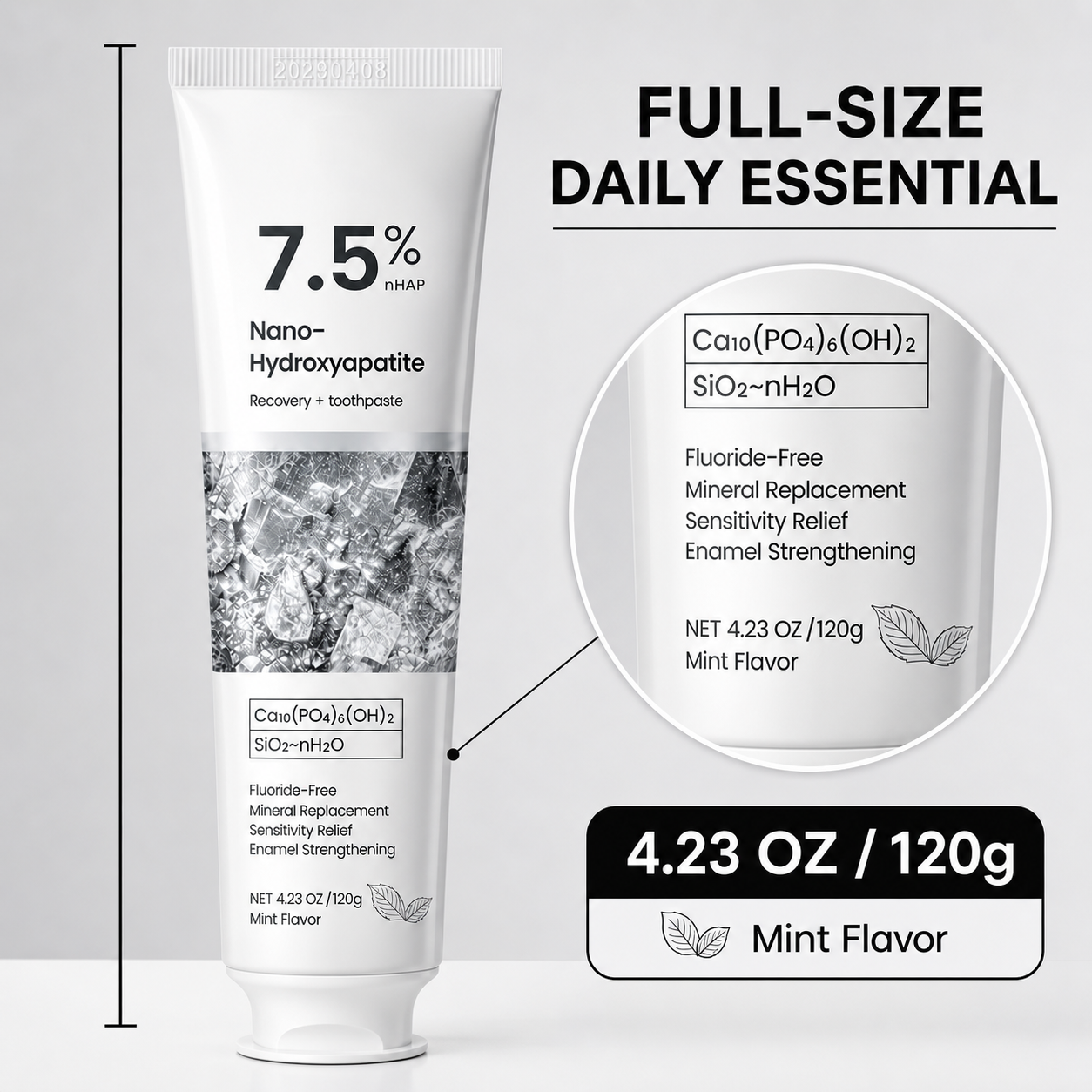 7.5% Nano-Hydroxyapatite Toothpaste