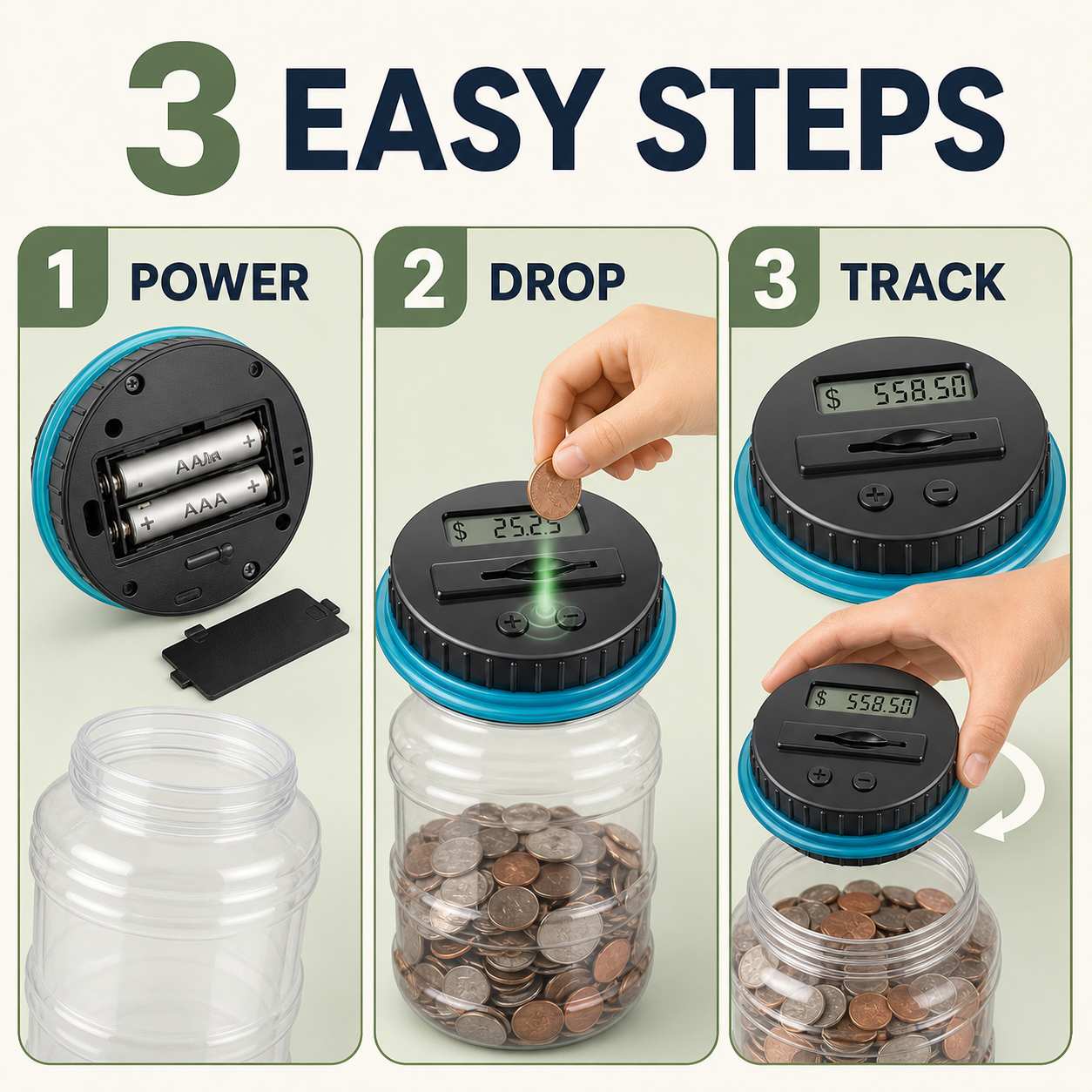 Digital Counting Coin Savings Bank