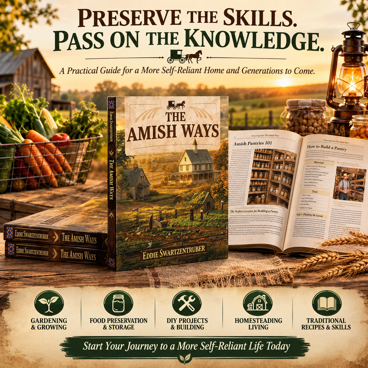 🏡 33% OFF | Practical Self-Sufficiency Guide – Traditional Skills for Food, Pantry & Homestead Living
