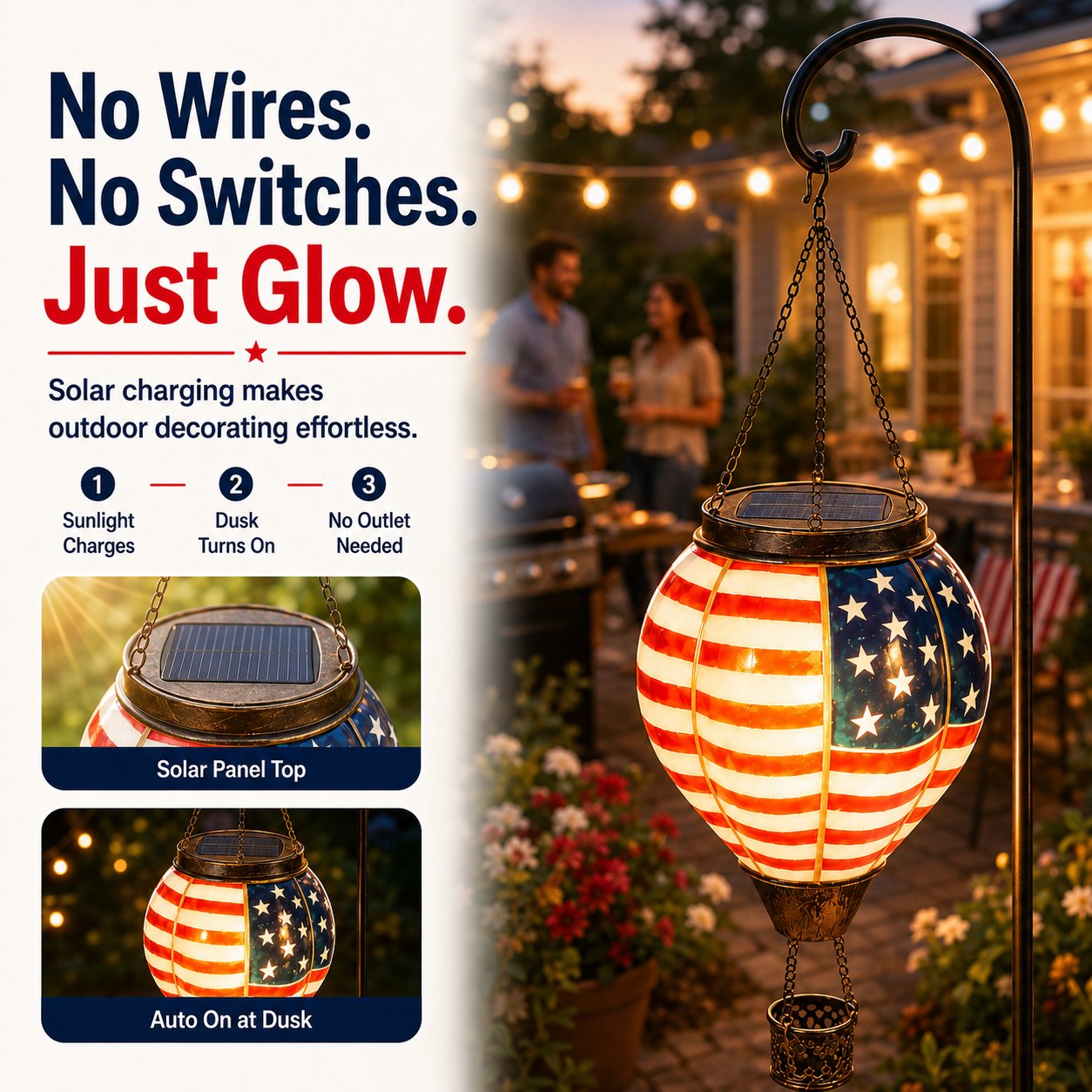 🔥🔥 Father's Day Special: Buy 2, Get Free Shipping — 250th Anniversary Edition Solar Hot Air Balloon Lanterns