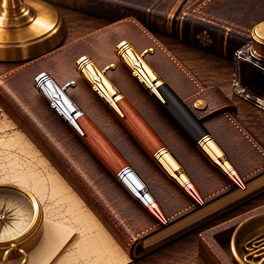 🖊 Handmade Bolt Action Wooden Bullet Pen | Real Wood & Bullet Casing