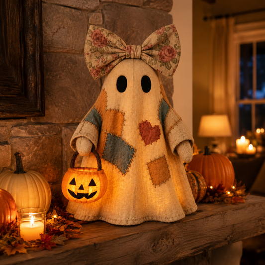 🎃👻 Cozy Spooky Vibes! LED Pumpkin Ghost Decor 🔥40% OFF