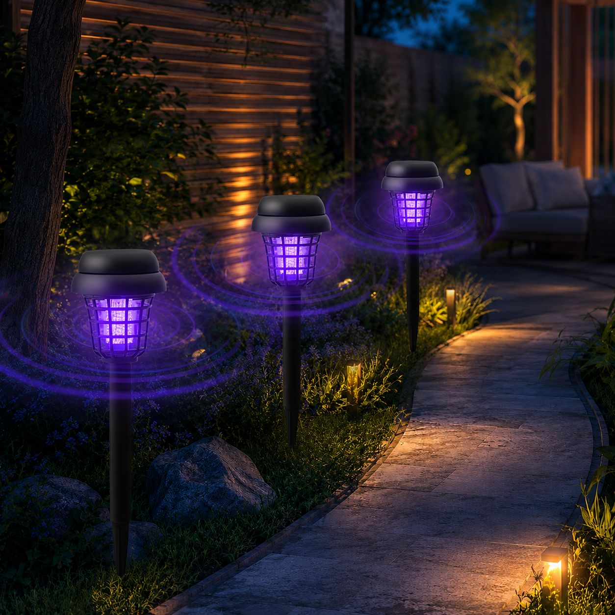 🔥🔥 Father's Day Special:🦟❌ Solar-Powered Mosquito Killer Lamp – Outdoor LED Bug Zapper & Garden Landscape Light 🔋