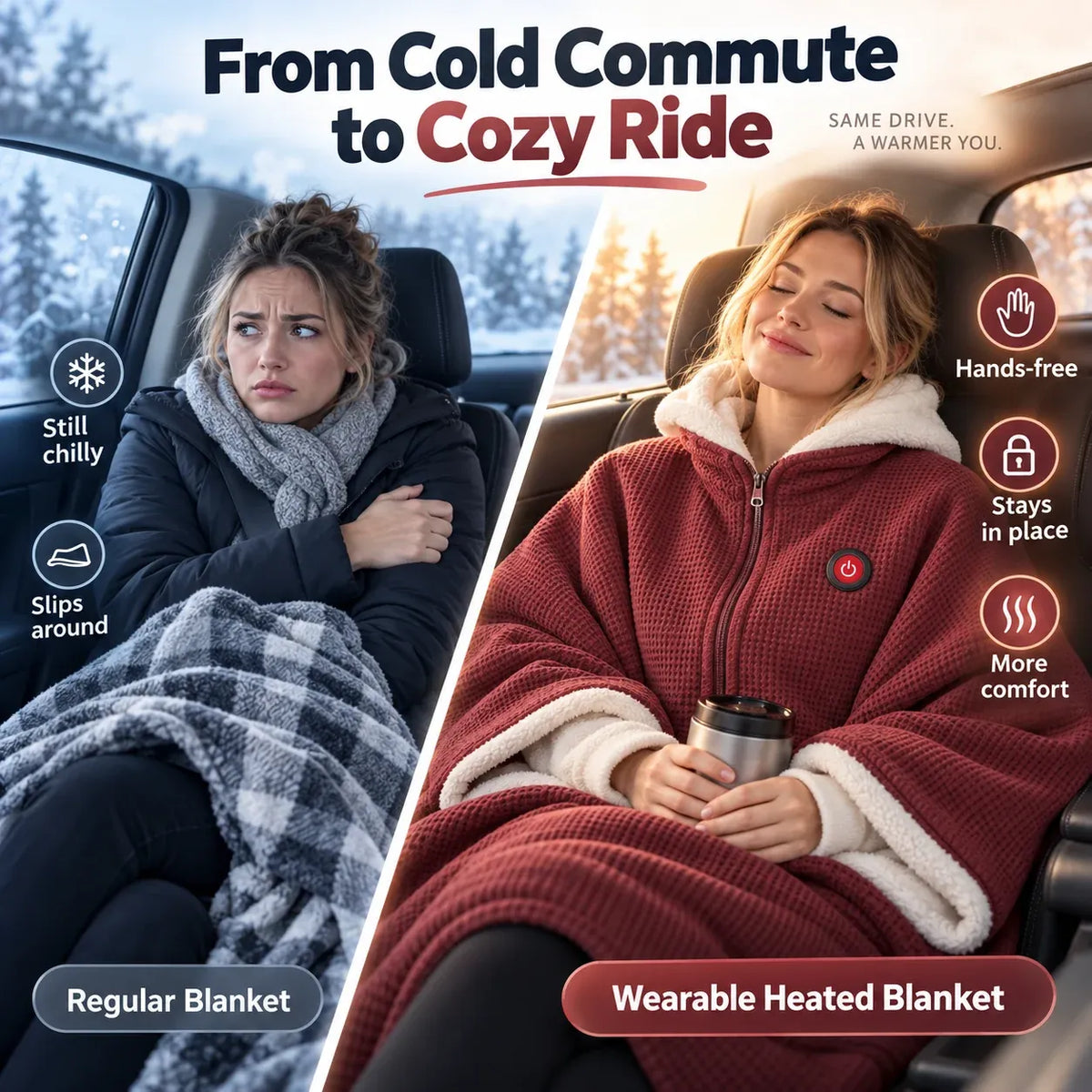 🧣Wearable Heated Blanket – Cozy Hands-Free Warmth☀️