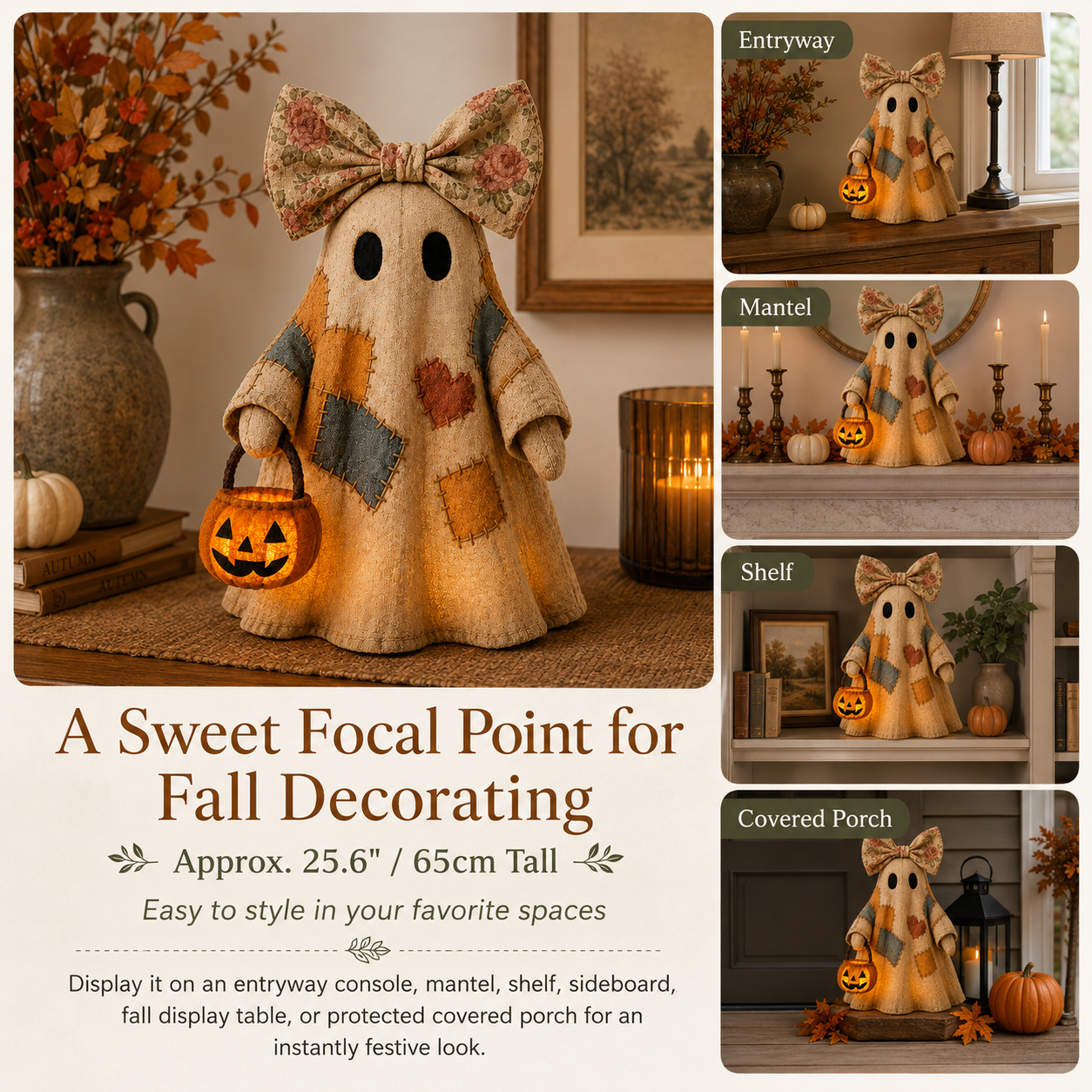 🎃👻 Cozy Spooky Vibes! LED Pumpkin Ghost Decor 🔥40% OFF