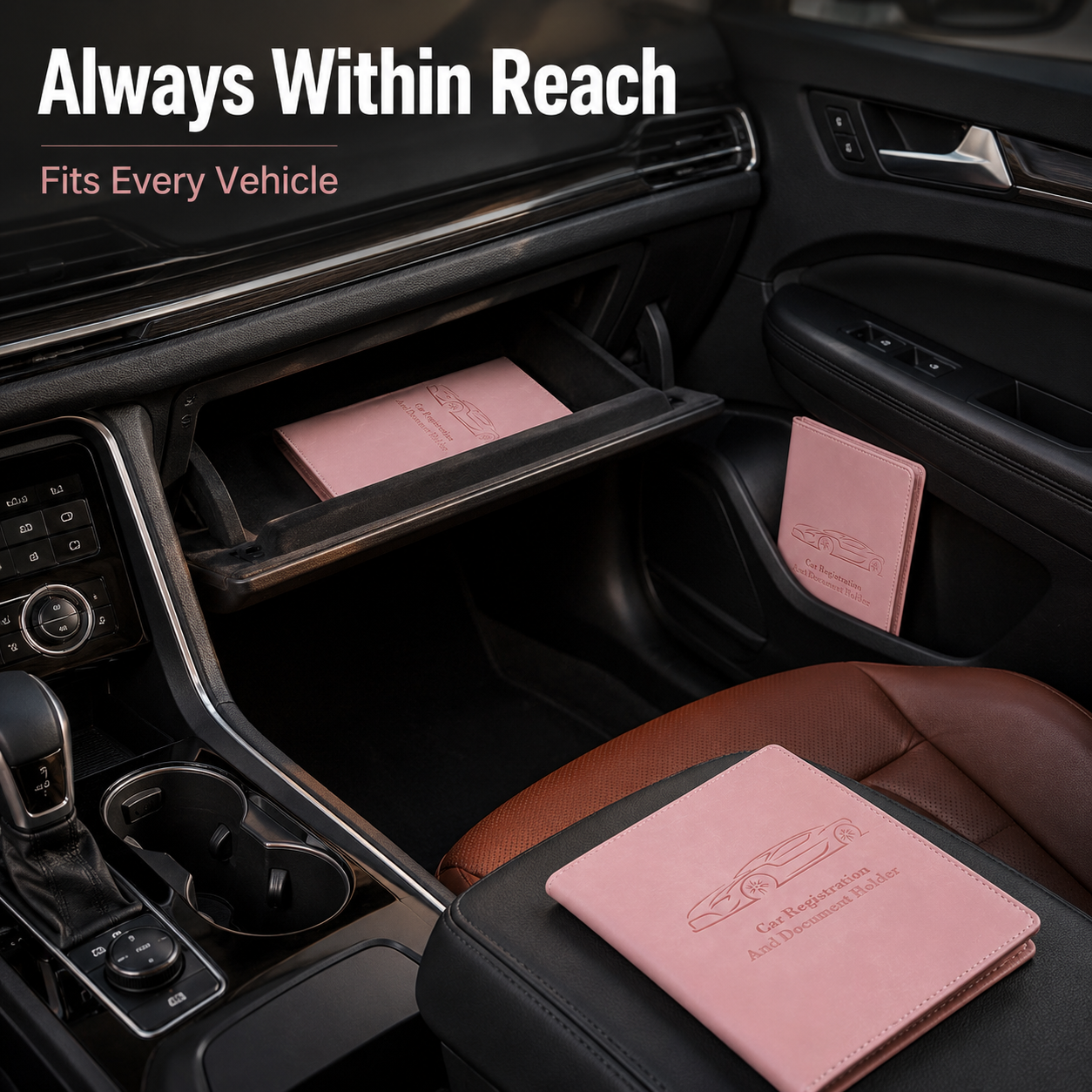🔥 Limited-Time Offer! 49% OFF -🚗 Car Registration & Insurance Document Holder | Premium PU Leather Organizer