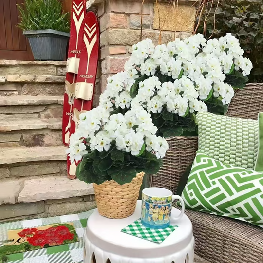 🌸 LAST DAY 70%OFF🌸 Bundles Artificial Geranium Flowers For Outdoors Geranium Flowers Outdoor Artificial Flowers UV Resistant Garden Plants Faux Flowers For Home Kitchen Table Centerpieces Patio Decor