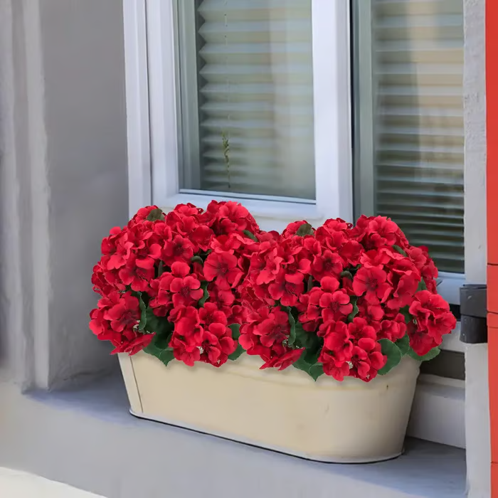 🌸 LAST DAY 70%OFF🌸 Bundles Artificial Geranium Flowers For Outdoors Geranium Flowers Outdoor Artificial Flowers UV Resistant Garden Plants Faux Flowers For Home Kitchen Table Centerpieces Patio Decor