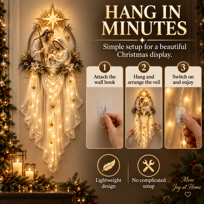 ✝️ Save 55% | Holy Family Star Veil™ – Bring the Christmas Story to Life in a Warm Cascade of Light