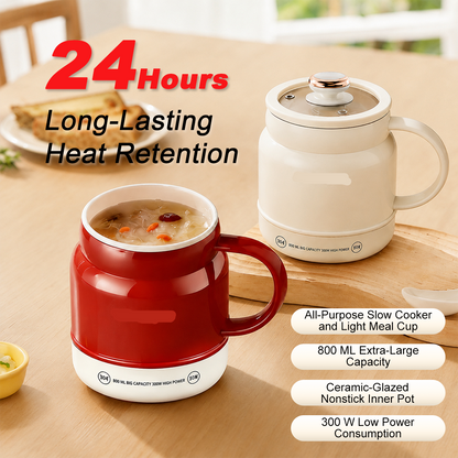 🔥 Limited-Time Offer! FREE Shipping|☕ Portable Electric Cooking Mug – 800ML Multi-Function Hot Cup for Milk, Water, Soup & Travel ✈️
