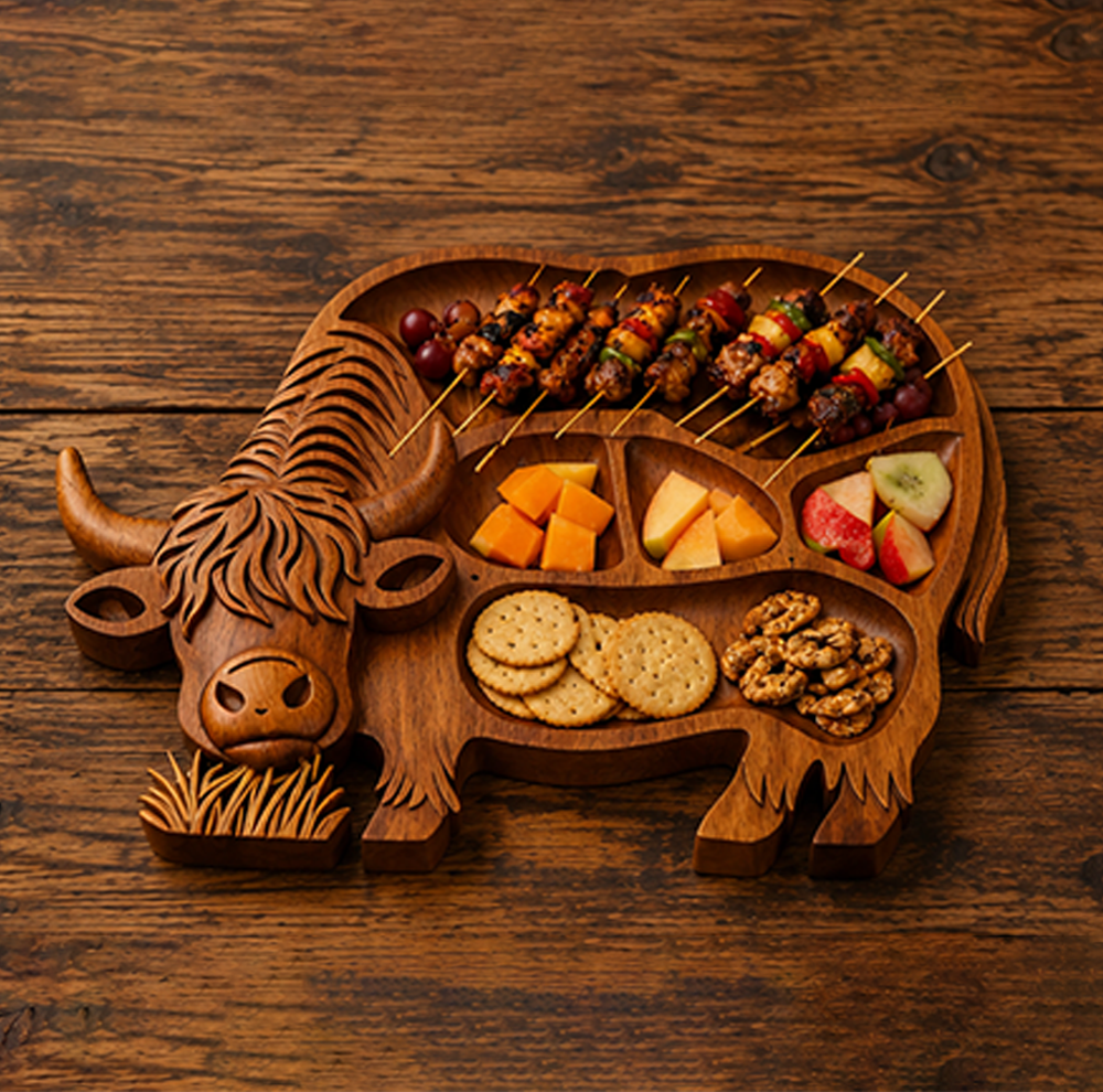 🔥🔥 Father's Day Special: Limited-Time Free Shipping! 49% OFF: Rustic Cow-Shaped Charcuterie Board