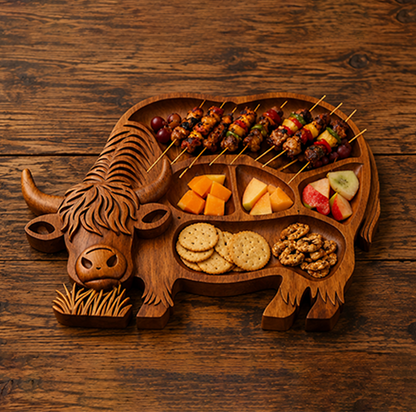 🔥🔥 Father's Day Special: Limited-Time Free Shipping! 49% OFF: Rustic Cow-Shaped Charcuterie Board