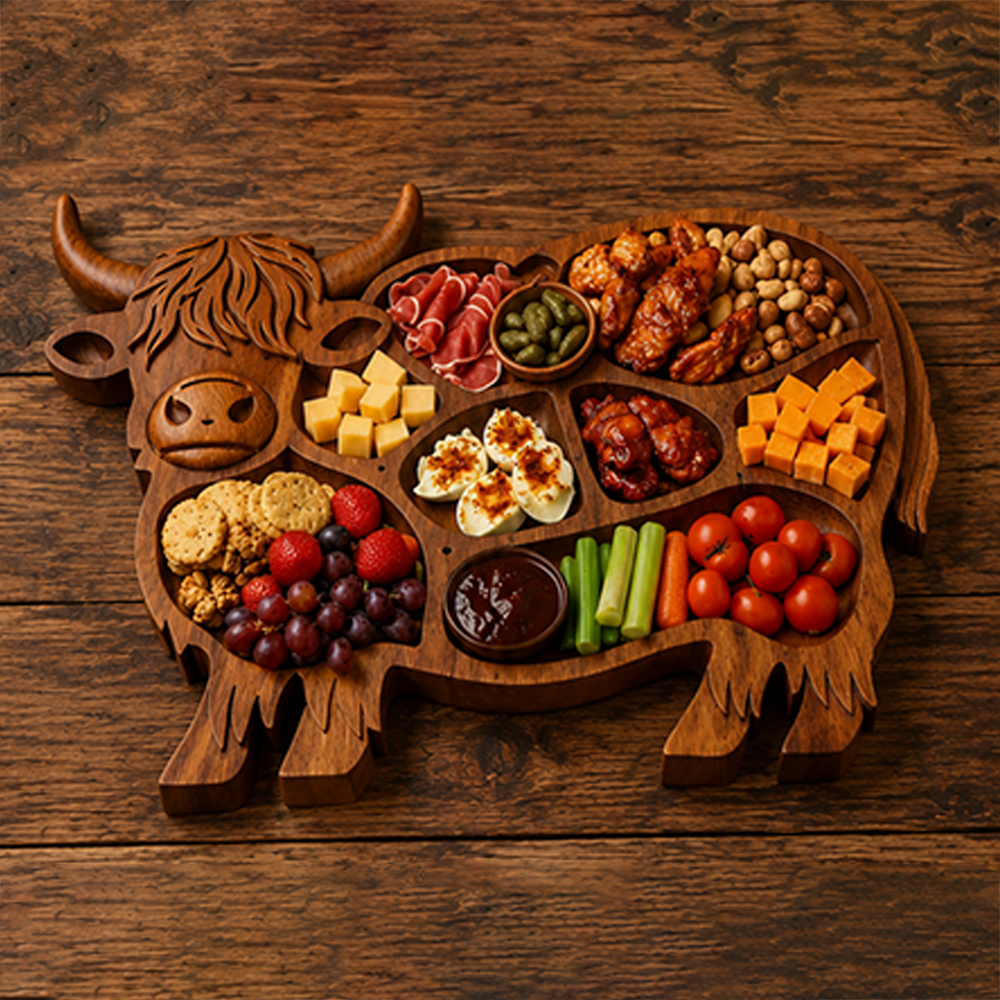 🔥🔥 Father's Day Special: Limited-Time Free Shipping! 49% OFF: Rustic Cow-Shaped Charcuterie Board