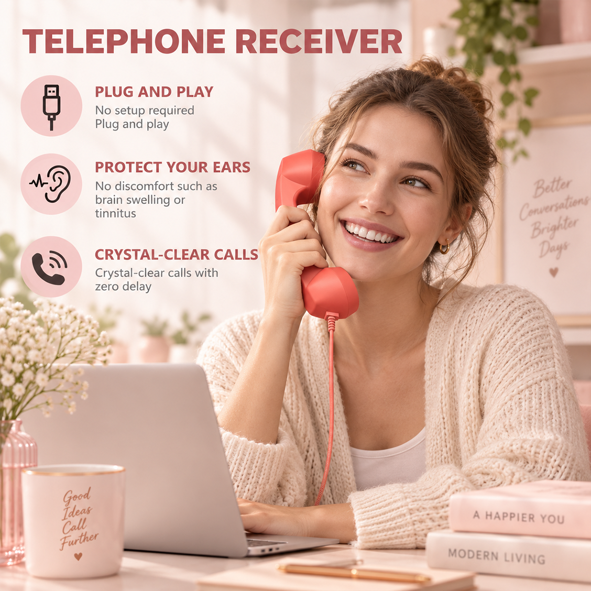 🔥 Limited-Time Offer! 49% OFF - ☎️ Retro telephone handset with Type-C interface 📞