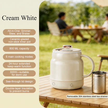 🔥 Limited-Time Offer! FREE Shipping|☕ Portable Electric Cooking Mug – 800ML Multi-Function Hot Cup for Milk, Water, Soup & Travel ✈️