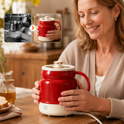 🔥 Limited-Time Offer! FREE Shipping|☕ Portable Electric Cooking Mug – 800ML Multi-Function Hot Cup for Milk, Water, Soup & Travel ✈️