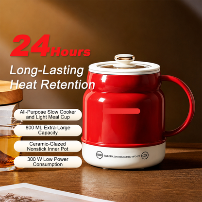 🔥 Limited-Time Offer! FREE Shipping|☕ Portable Electric Cooking Mug – 800ML Multi-Function Hot Cup for Milk, Water, Soup & Travel ✈️