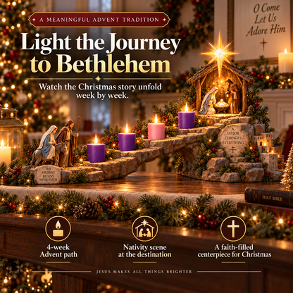 🔥 Limited-Time 49% OFF – Journey to Bethlehem – 4-Week Lighted Advent Nativity Path
