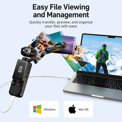 🔥 Limited-Time Offer! Upgraded Vlogging Camera – 180° Rotating Lens, Full-Body Video Recorder for Travel, Daily Life & Content Creation