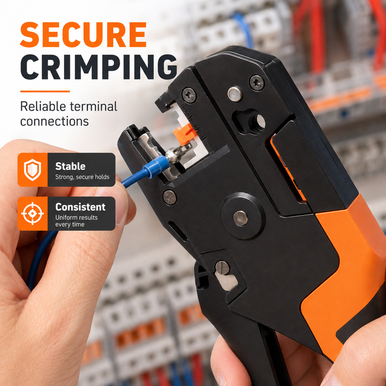 🔧 3-in-1 Self-Adjusting Wire Stripper – Cut, Strip & Crimp Without Switching Tools