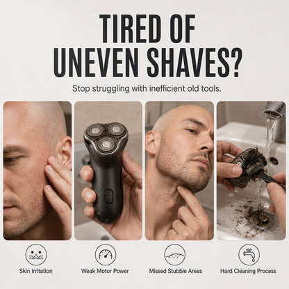 🔥 Buy 2, Get 1 FREE! ⚡ 2-in-1 Electric Head Shaver & Beard Trimmer – Smooth Shave, Clean Trim, One Tool
