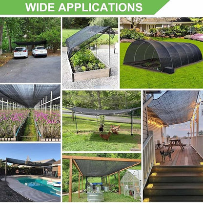 🔥Summer Hot Sale Promotion-49% OFF🌞-90% Blackout Cloth (Black) - 10 x 13ft UV-Resistant Shade Net with Reinforced Rivets