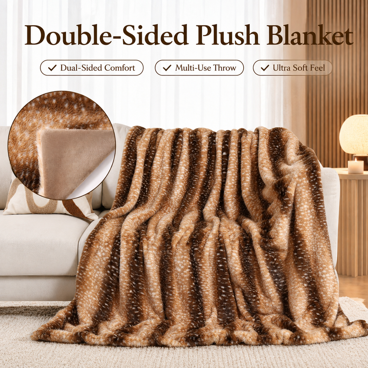 ✨ Cozy Season Offer | Double-Sided Plush Blanket — Buy More, Save More