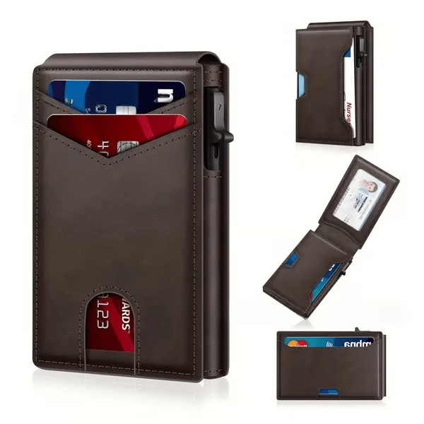 ⚡70K+ Sold – Men’s Pop-Up RFID Slim Wallet🔥