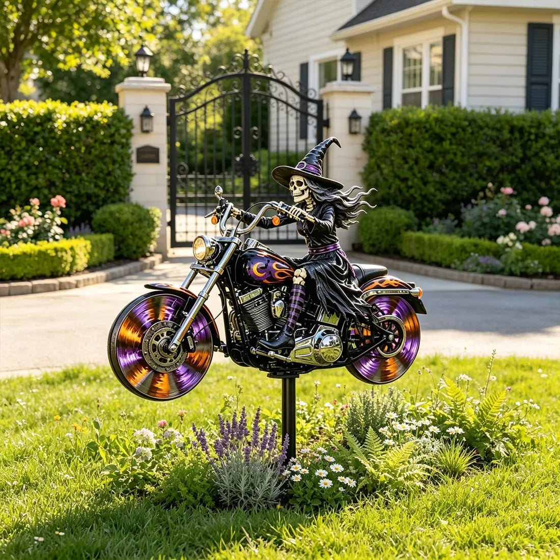 TODAY'S SPECIAL OFFER-50% OFF🔥 HALLOWEEN MOTORCYCLE-THEMED GARDEN WINDMILL
