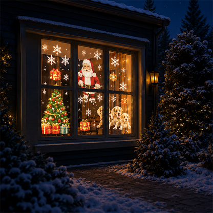 🎃🎄 2-in-1 Holiday Window Projector – 12 Animated Halloween & Christmas Movies