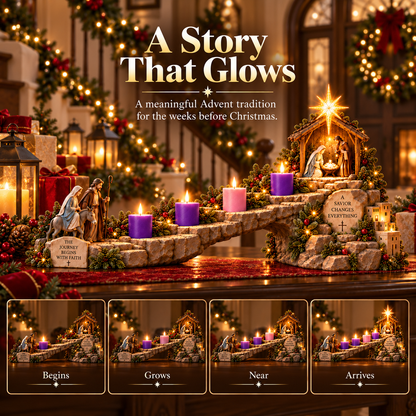 🔥 Limited-Time 49% OFF – Journey to Bethlehem – 4-Week Lighted Advent Nativity Path