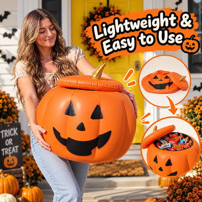 🔥 Limited-Time 49% OFF – Inflatable Halloween Pumpkin Bucket – Candy Holder & Party Decor