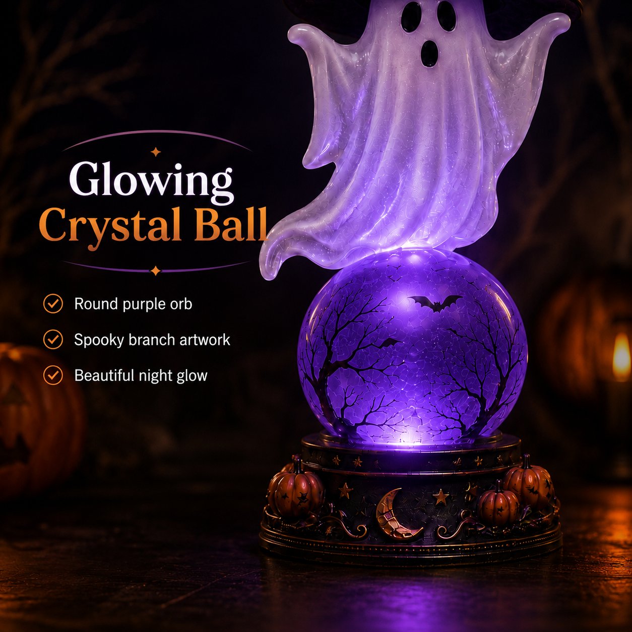 🔥 LIMITED TIME: 50% OFF! 👻Halloween Crystal Ball Lamp🔮 The Perfect Halloween Decoration🎃