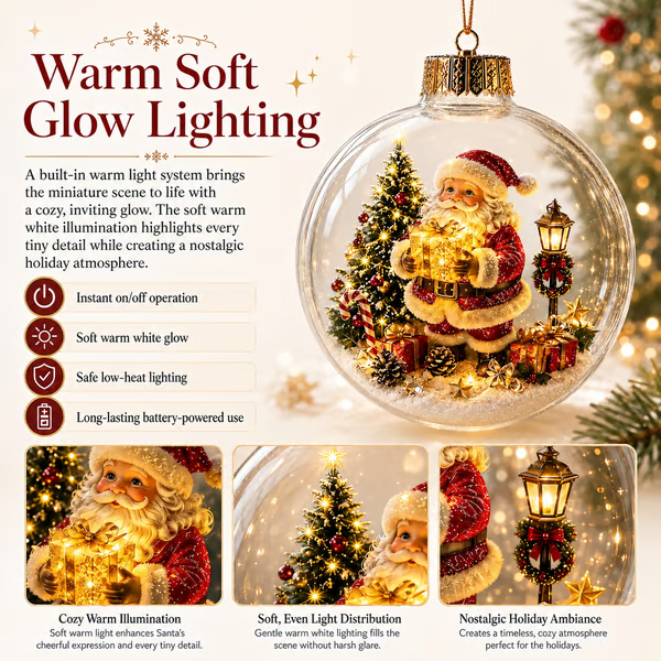 🎄Glowing Christmas Diorama Ornament – ❤️‍🔥Add 3 Items, Pay for Only 2 🎁