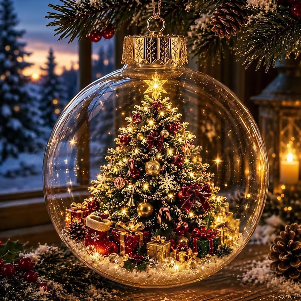 🎄Glowing Christmas Diorama Ornament – ❤️‍🔥Add 3 Items, Pay for Only 2 🎁