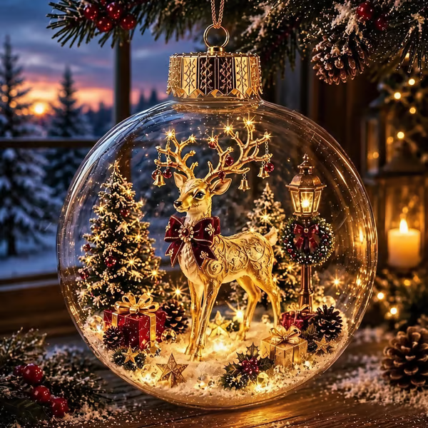 🎄Glowing Christmas Diorama Ornament – ❤️‍🔥Add 3 Items, Pay for Only 2 🎁