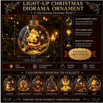 🎄Glowing Christmas Diorama Ornament – ❤️‍🔥Add 3 Items, Pay for Only 2 🎁