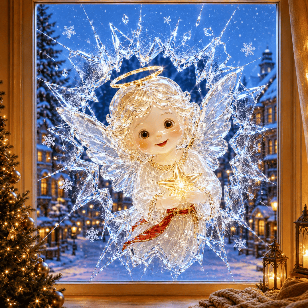 🎄Crystal Christmas Break-In Window Decal