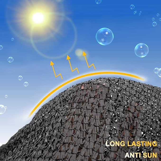 🔥Summer Hot Sale Promotion-49% OFF🌞-90% Blackout Cloth (Black) - 10 x 13ft UV-Resistant Shade Net with Reinforced Rivets