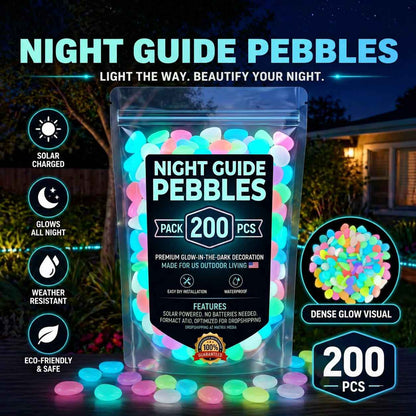 💥The dazzling beauty of the garden at night💥 🌈Colorful glow-in-the-dark garden stones